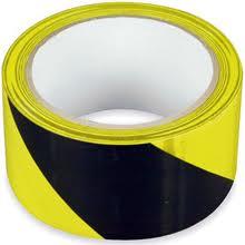 Yellow/Black Line Marking Tape 72mmx33m